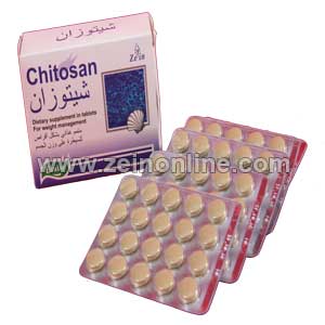 Chitosan-Dietary supplement based on chitosan promotes lipidic exchange normalization , cholesterol level control and bowel movement support.